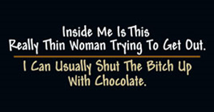 (image for) Inside me is a Thin Woman Shirt - Click Image to Close