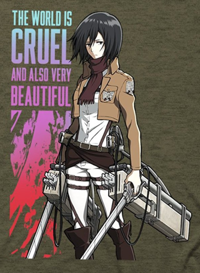 (image for) Attack on Titan World is Mercyless T-Shirt - Click Image to Close