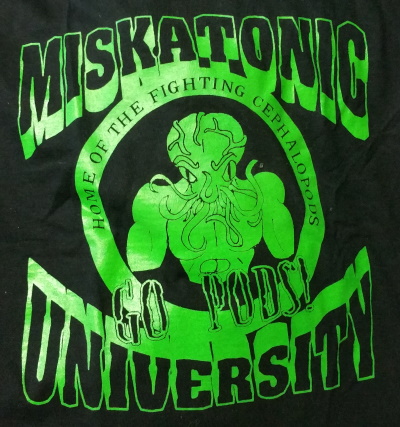(image for) Miskatonic University Fighting Cephalopods (Aard) T-Shirt - Click Image to Close