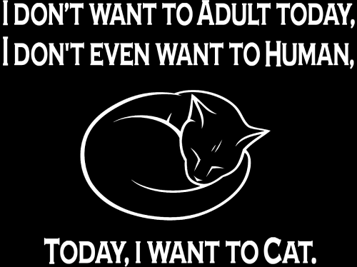 Today I Want to Cat T-Shirt (image for) Today I Want to Cat T-Shirt