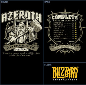 (image for) Azeroth Exterminators World of Warcraft T-Shirt - Click Image to Close