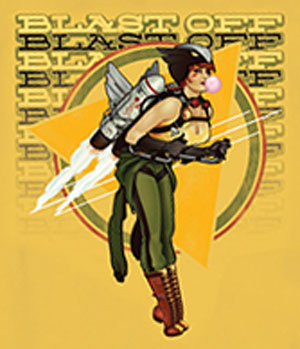(image for) Bombshell Hawkgirl T-Shirt - Click Image to Close