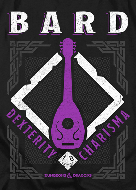 (image for) D&D™ Bard Class T-Shirt - Click Image to Close