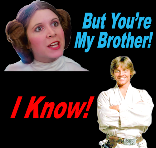 (image for) But You're My Brother Leia/Luke T-Shirt