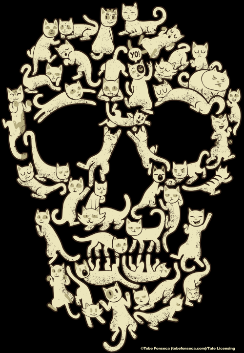 (image for) Cat Skull T-Shirt - Click Image to Close