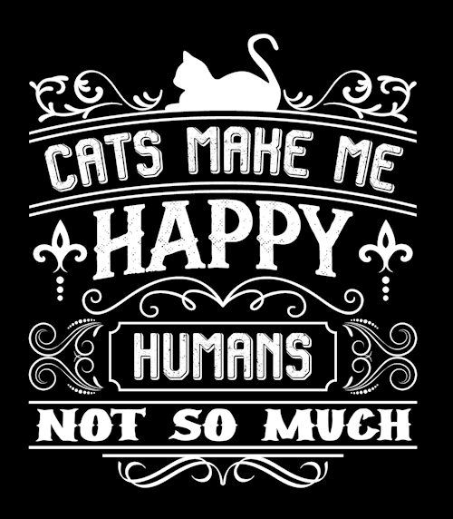 (image for) Cats Make Me Happy T-Shirt