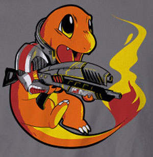 (image for) Charmander Shepherd T-Shirt - Click Image to Close
