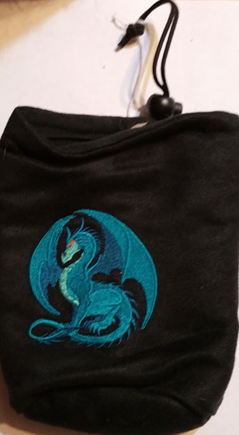 (image for) Dragon Dice Bag Teal - Click Image to Close