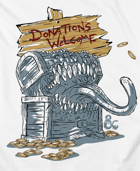 (image for) Donations Welcome Mimic D&D™ T-Shirt
