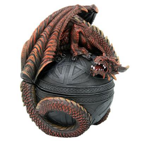 (image for) Dragon Celtic Box w Red Dragon - Click Image to Close