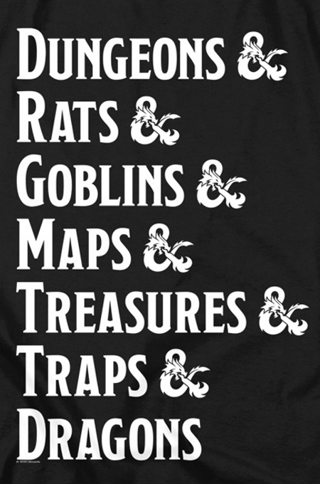 (image for) Dungeon List D&D™ T-Shirt - Click Image to Close