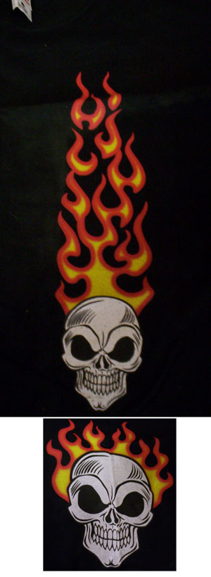 (image for) Tribal Flame Skull Shirt - Click Image to Close