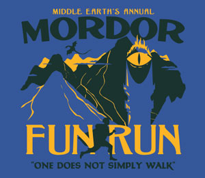 (image for) Mordor Fun Run T-Shirt Blue - Click Image to Close