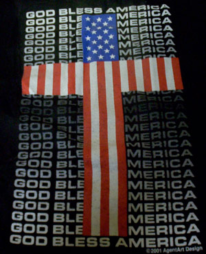(image for) God Bless America Cross Shirt - Click Image to Close