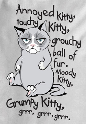 (image for) Grumpy Kitty Grr Grr Grr T-Shirt - Click Image to Close