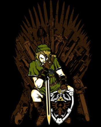 (image for) Game of Swords Link Parody T-Shirt - Click Image to Close