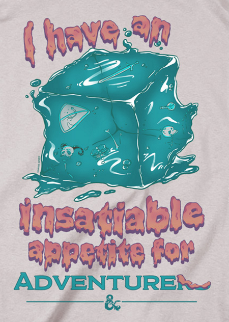 (image for) Insatiable Appetite for Adventure Gelatinous Cube D&D™ T-Shirt - Click Image to Close