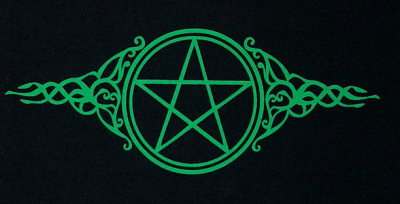 (image for) Green Pentagram T-Shirt - Click Image to Close