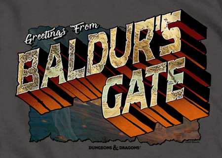 (image for) Baldur's Gate Greetings D&D™ T-Shirt - Click Image to Close