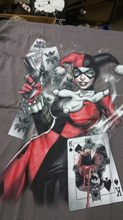 (image for) Harley Quinn Smoking Gun T-Shirt - Click Image to Close