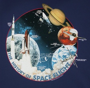 (image for) History of Space Flight t-Shirt - Click Image to Close