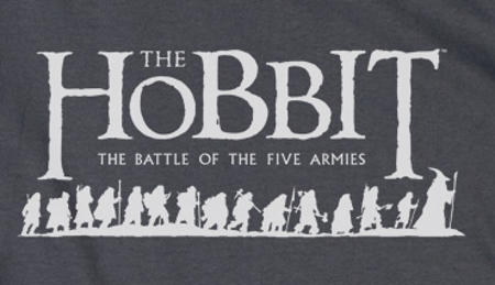 (image for) The Hobbit Walking (Battle of 5 Armies) Logo T-Shirt - Click Image to Close
