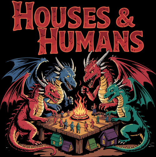 (image for) Houses & Humans Dragons Gaming Black T-Shirt