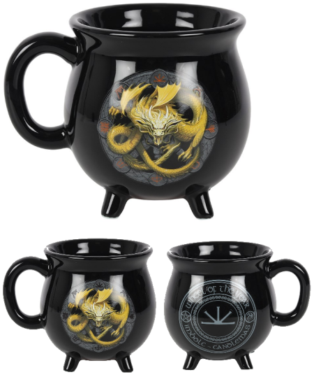 (image for) Imbolc Dragon Cauldron Mug by Anne Stokes