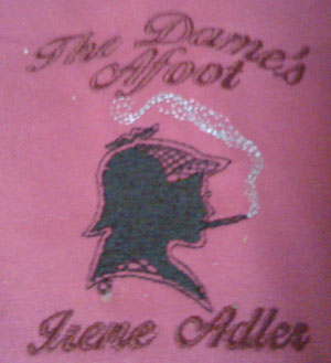 (image for) Embroidered Irene Adler Golf Shirt - Click Image to Close