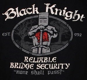(image for) Black Knight Bridge Security T-Shirt - Click Image to Close