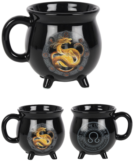 (image for) Litha Dragon Cauldron Mug by Anne Stokes