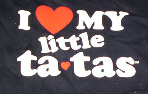(image for) I Love My Little Ta-Tas Babydoll Shirt - Click Image to Close