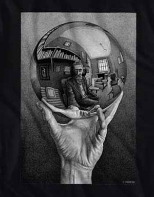 (image for) Sphere by MC Escher T-Shirt - Click Image to Close