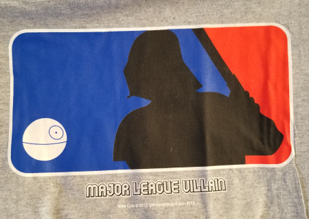 (image for) Major League Villain (Darth Vader) T-Shirt - Click Image to Close