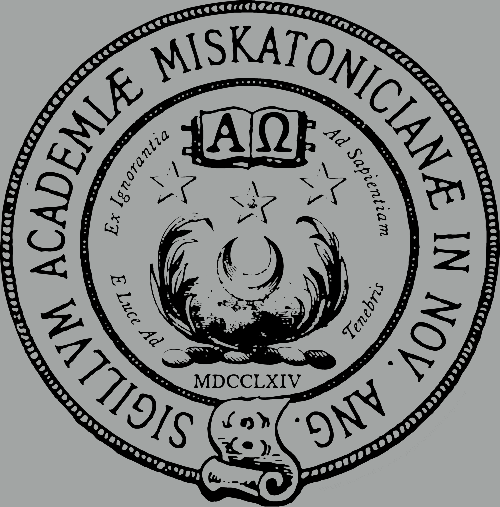 (image for) Miskatonic University Seal HLPHS T-Shirt - Click Image to Close