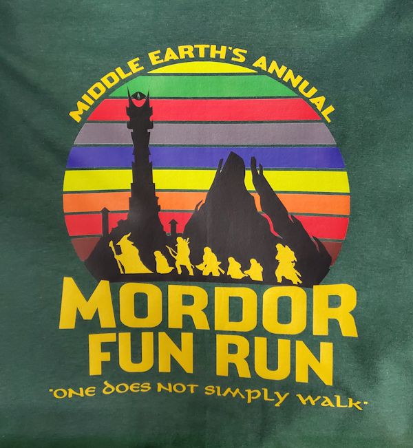 Middle Earth's Annual Mordor Fun Run T-Shirt (image for) Middle Earth's Annual Mordor Fun Run T-Shirt