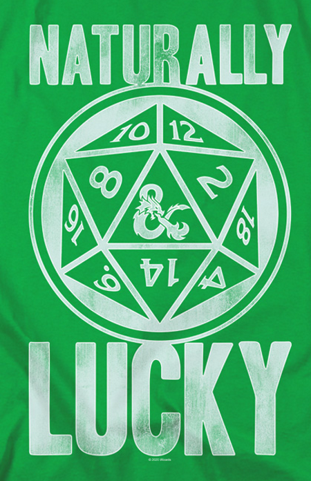 (image for) Naturally Lucky D&D™ T-Shirt - Click Image to Close