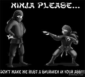 (image for) Ninja Please Shirt - Click Image to Close