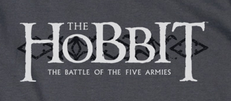 (image for) The Hobbit Battle of 5 Armies Ornate Logo T-Shirt - Click Image to Close