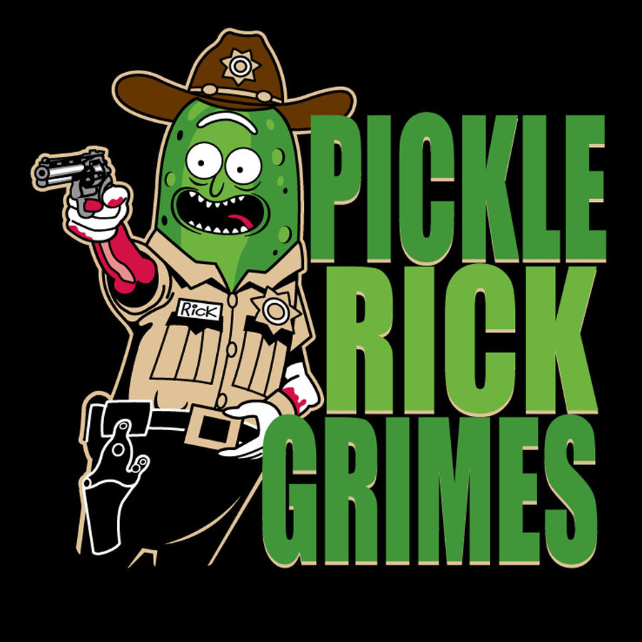 (image for) Pickle Rick Grimes T-Shirt - Click Image to Close