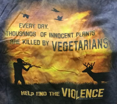 (image for) End the Violence Vegetarians T-Shirt - Click Image to Close