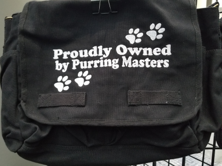 (image for) Proudly Owned by Purring Masters Messenger Bag - Click Image to Close