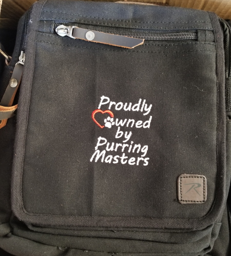 (image for) Proudly Owned by Purring Masters Square Bag - Click Image to Close