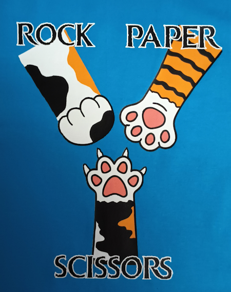 (image for) Rock Paper Scissors Cat T-Shirt