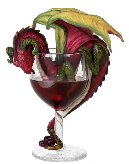 (image for) Red Wine Dragon Figurine