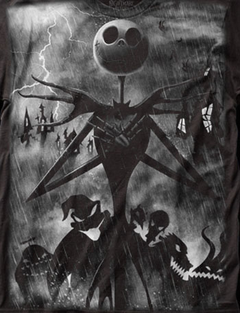 (image for) Jack Rainstorm Nightmare Before Christmas T-Shirt - Click Image to Close