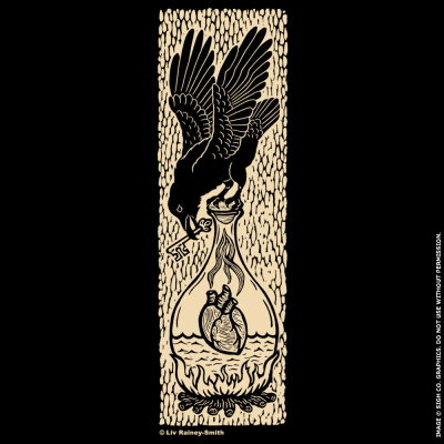 (image for) Raven Woodcut T-Shirt - Click Image to Close