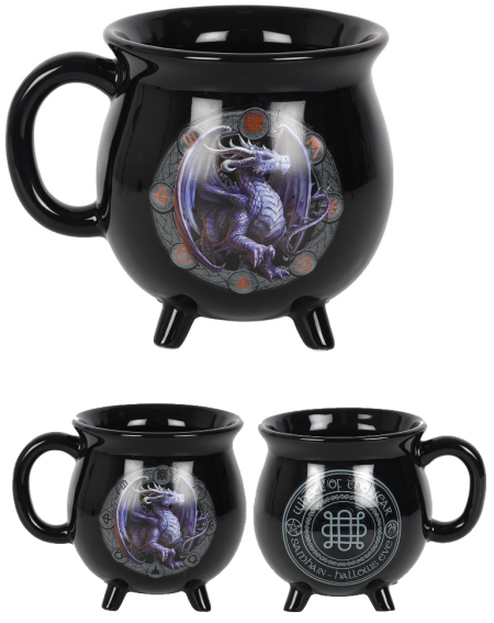 (image for) Samhain Dragon Cauldron Mug by Anne Stokes