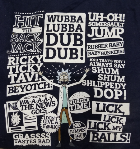 (image for) Rick & Morty Sayings T-Shirt - Click Image to Close