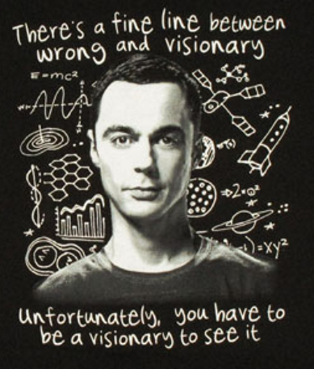 (image for) Sheldon Cooper Visionary T-Shirt - Click Image to Close